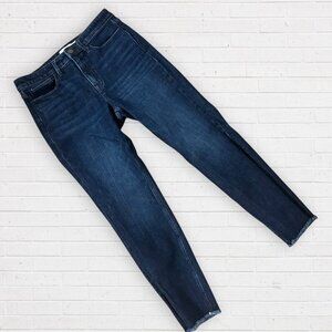 VINEYARD VINES High Rise Straight Leg Frayed Ankle Stretch Denim Jeans 29